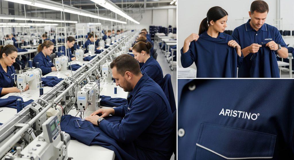 Dây chuyền sản xuất đồng phục công sở cao cấp tại Aristino Uniform