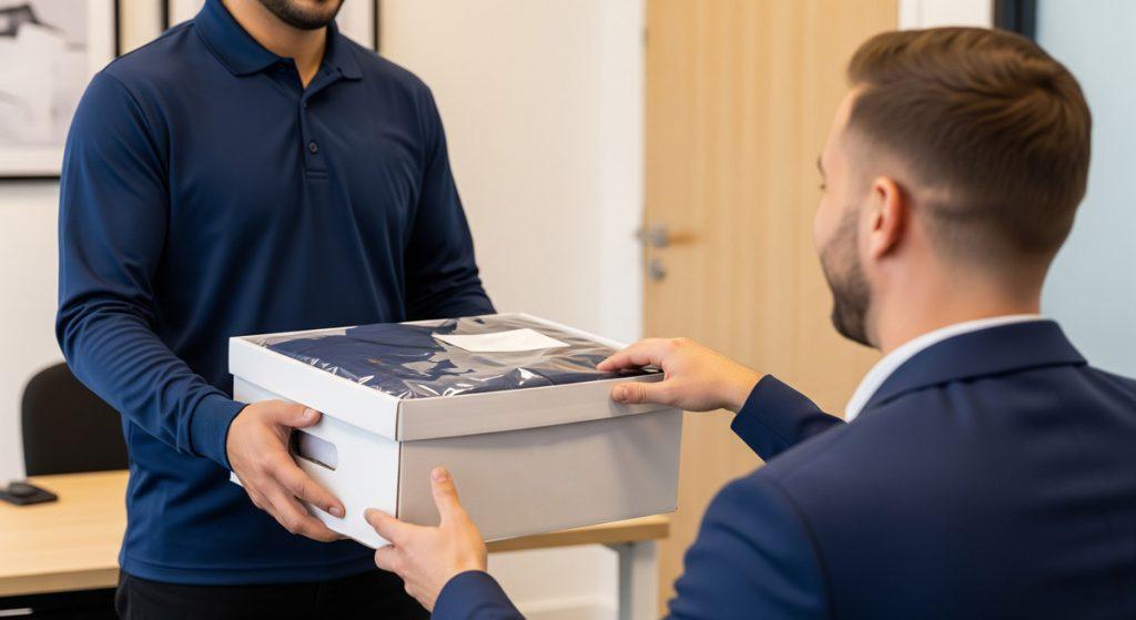 Aristino Uniform giao đồng phục công sở cao cấp đến khách hàng
