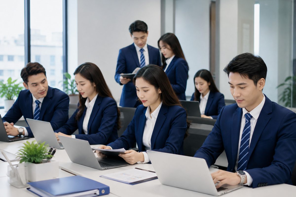 đồng phục vest ngân hàng tại Hà Nội