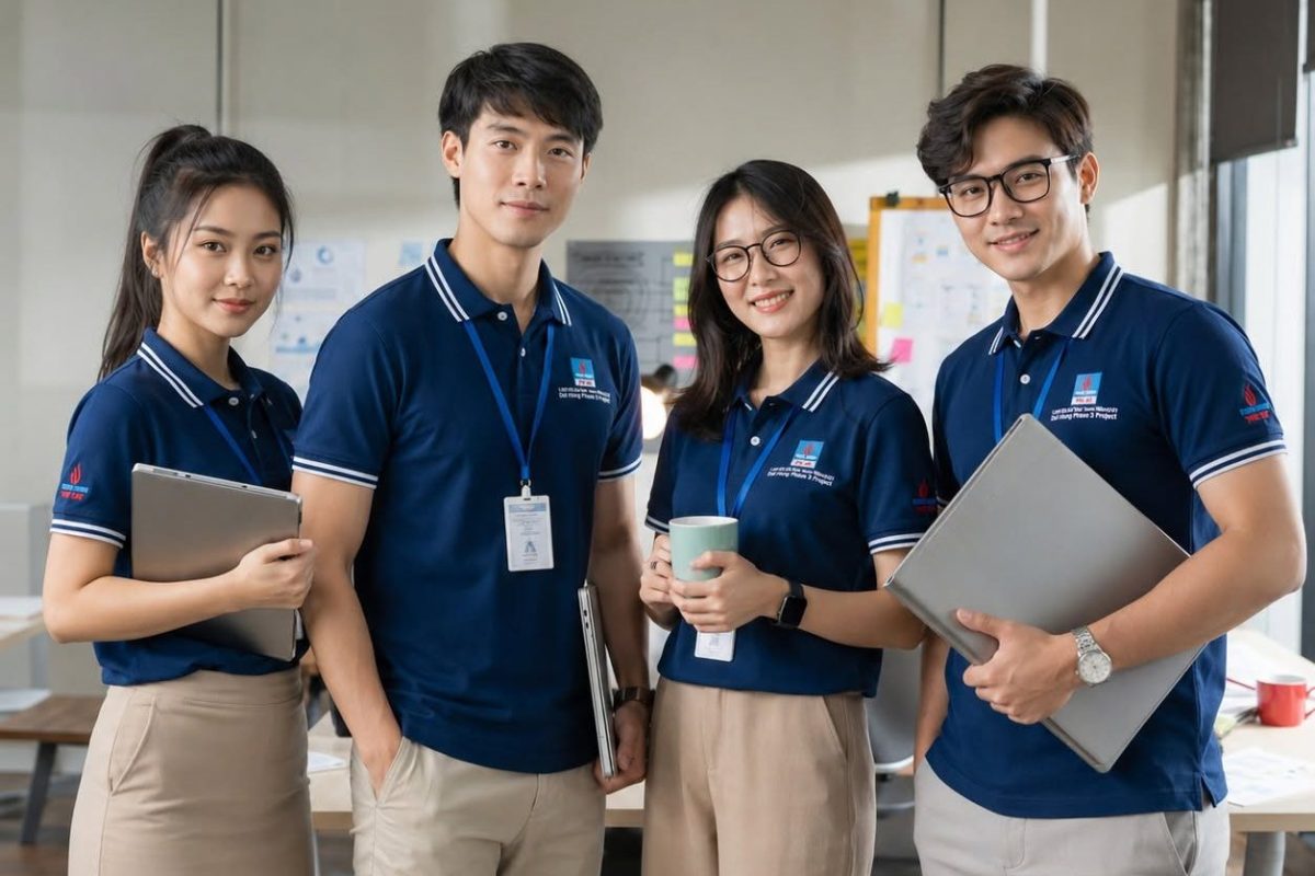 mẫu áo polo đồng phục