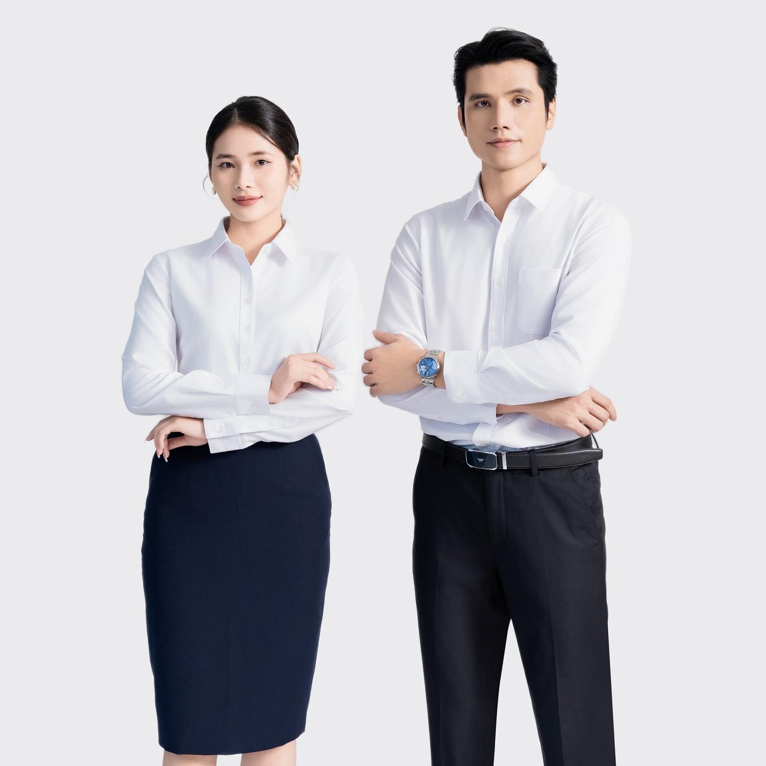 may áo sơ mi đồng phục
