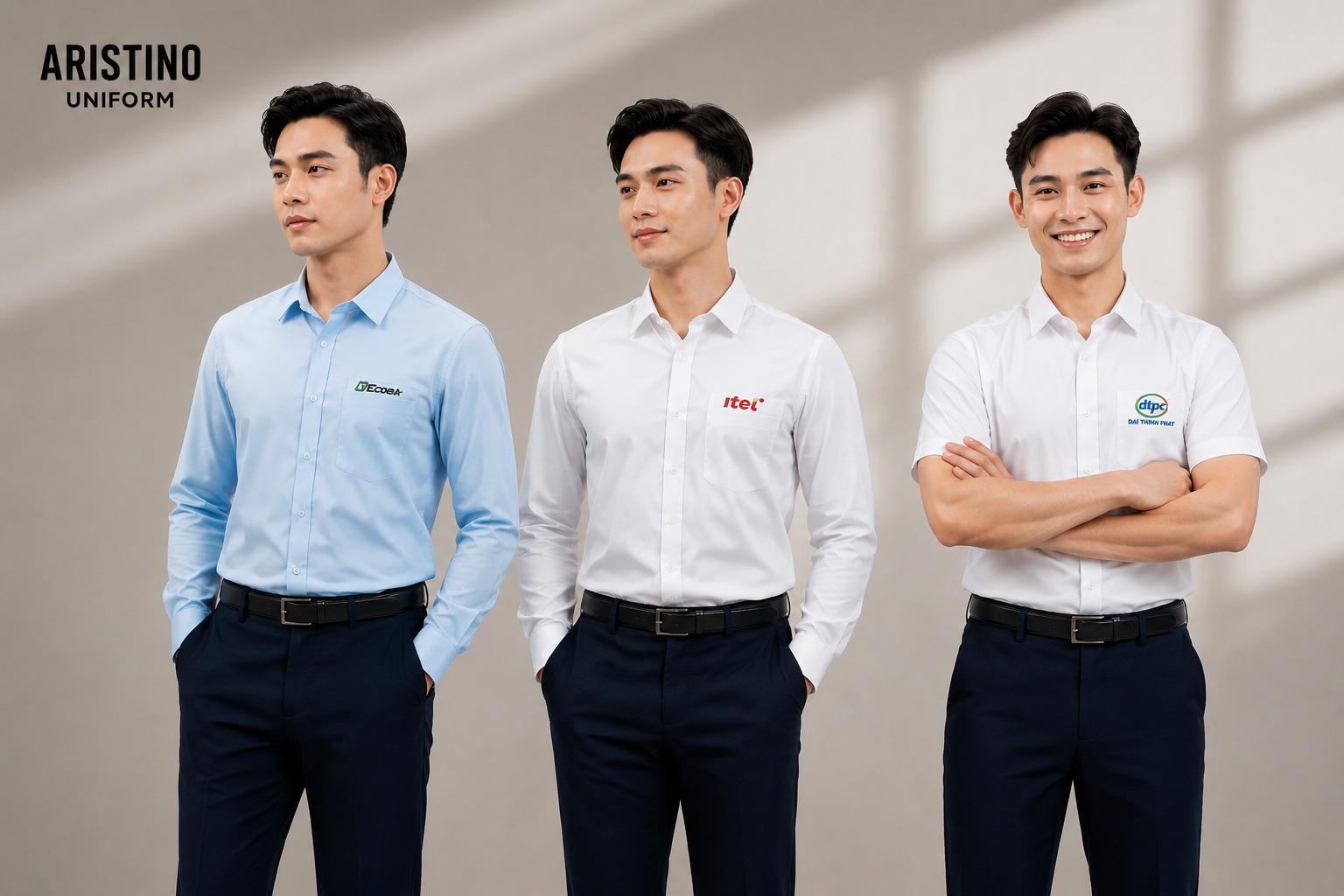 may áo sơ mi đồng phục